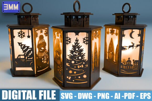 3D Christmas Lantern Laser Cut Files Freebies Review