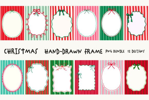 Christmas Hand-Drawn Frame Bundle Png Review for Digital Sellers