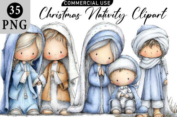 Christmas Nativity Clipart for Illustrations