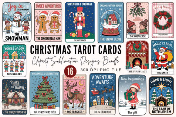 Christmas Tarot Cards Clipart PNG Design Review for Real Projects