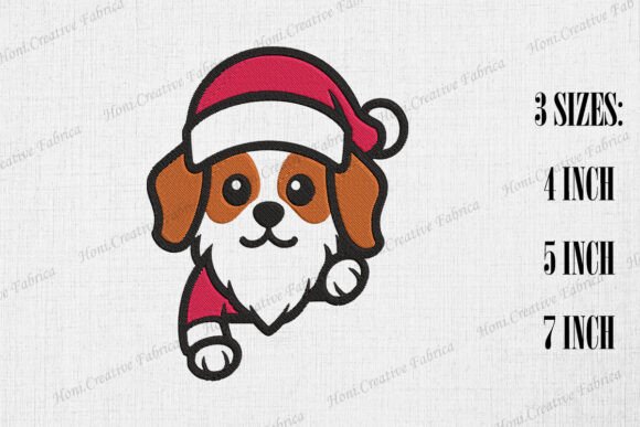 Cute Santa Dog Peeking: A Christmas Graphic Design Asset Review