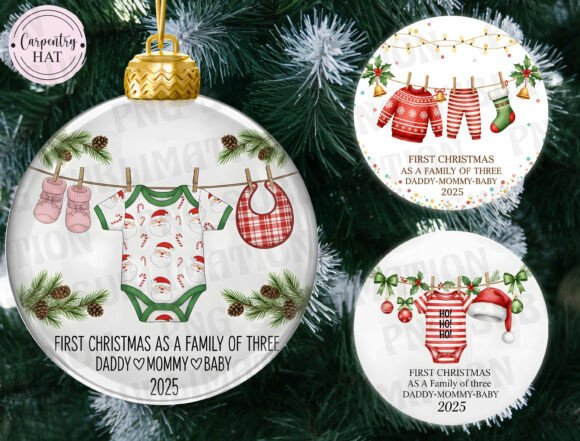 First Christmas Ornament PNG Review for Real Crafting & Illustrations