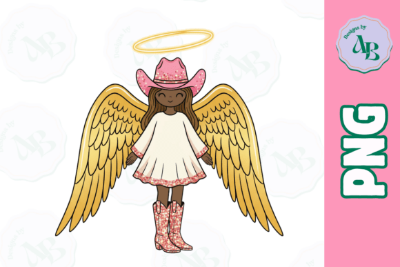 Glitter Christmas Cowgirl Angel PNG Review