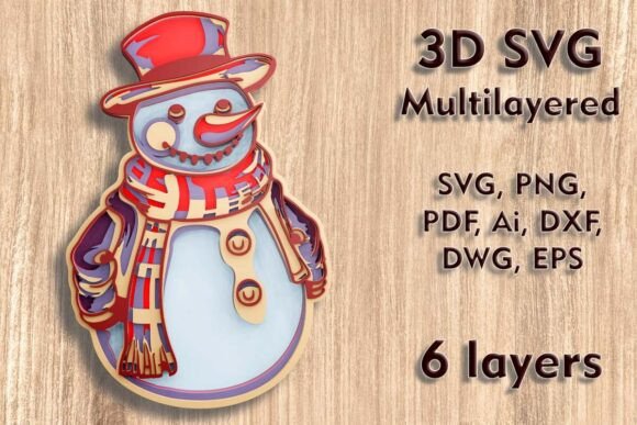 Snowman 3D SVG Multilayer Laser Cut File: A Winter Amp Review for Sellers