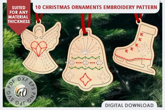 Winter Amp Review: Ornament Embroidery Pattern SVG Bundle